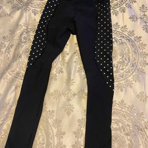 Lululemon black reflective tights sz 4